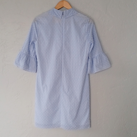 Lilly Pulitzer Ginger Dress Blue Peri Tint Blue White Stripe Swiss Dot 0 - Picture 13 of 15